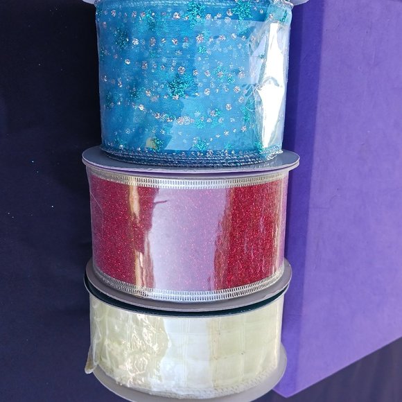 3 Rolls of Specialty Ribbon New - Picture 2 of 4